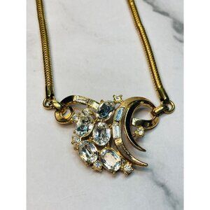 Vintage 1950’s Alfred Phillipe for Trifari Gold-Tone Rhinestone Necklace -4